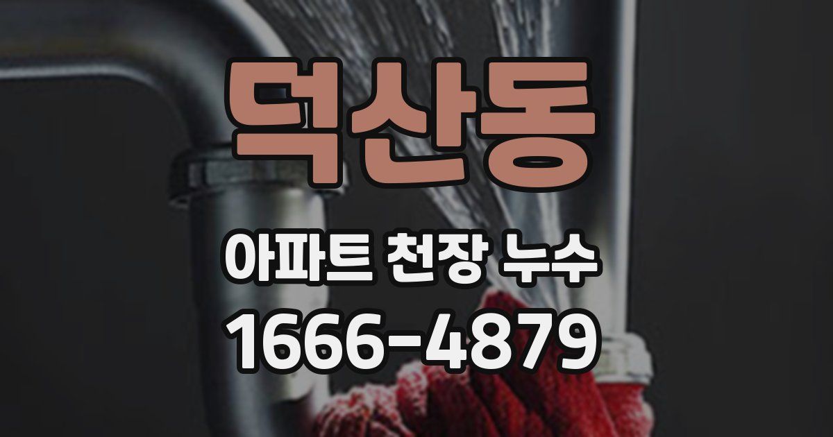 덕산동 아파트 천장 누수