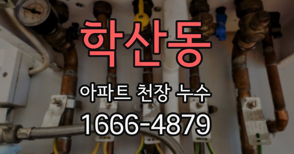 학산동 아파트 천장 누수