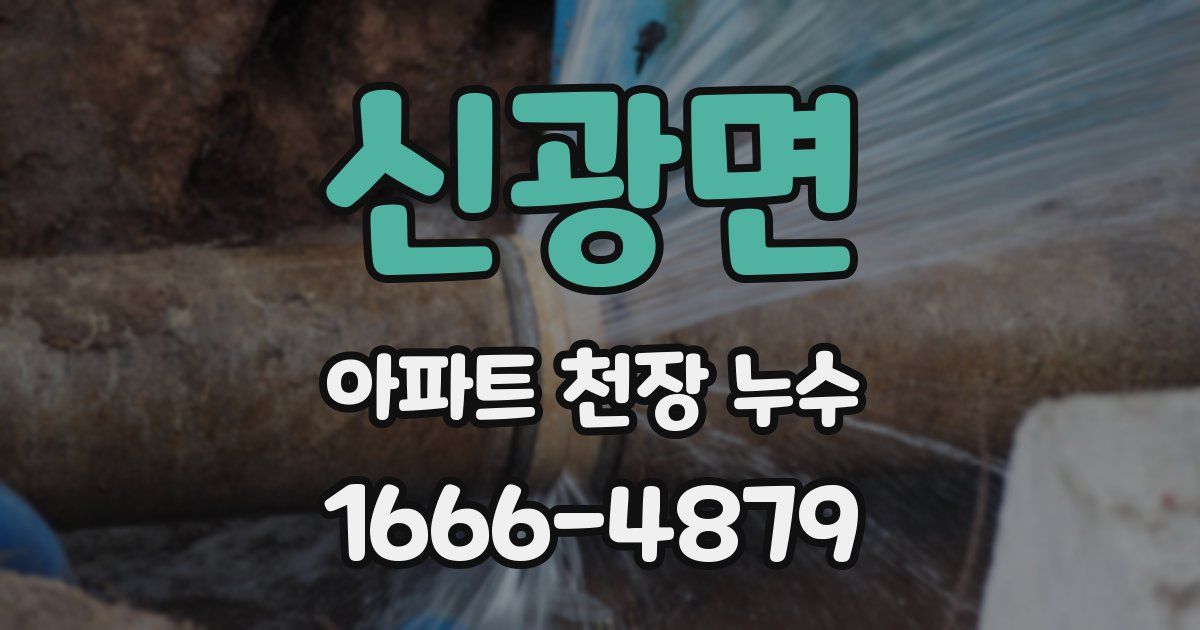 신광면 아파트 천장 누수