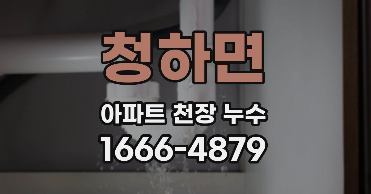 청하면 아파트 천장 누수