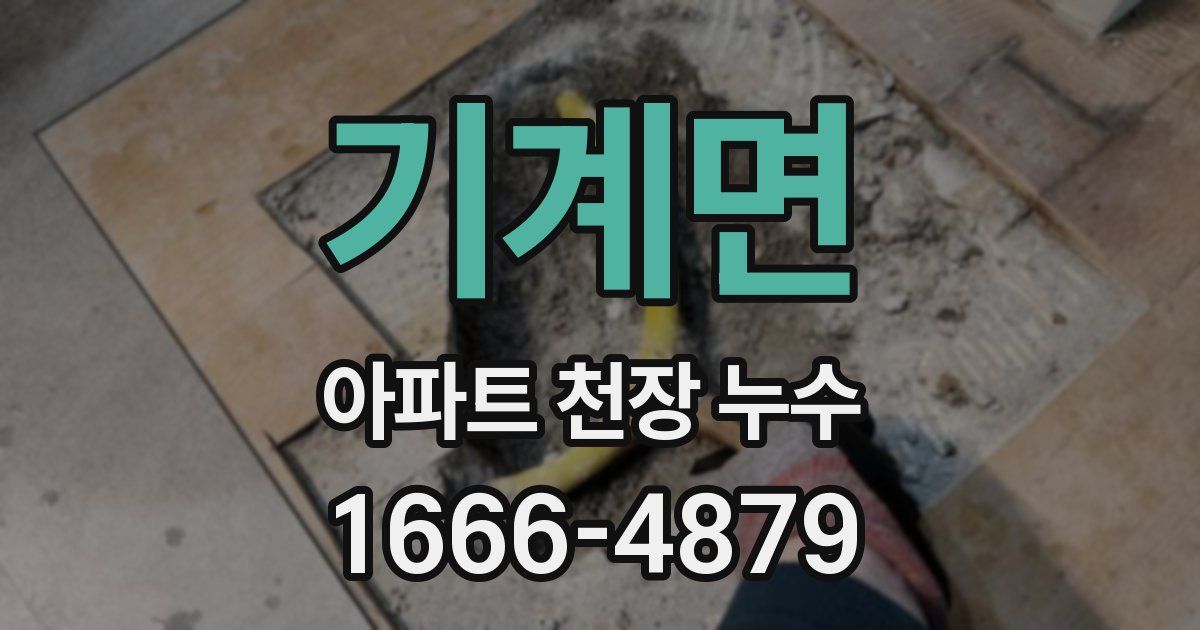 기계면 아파트 천장 누수