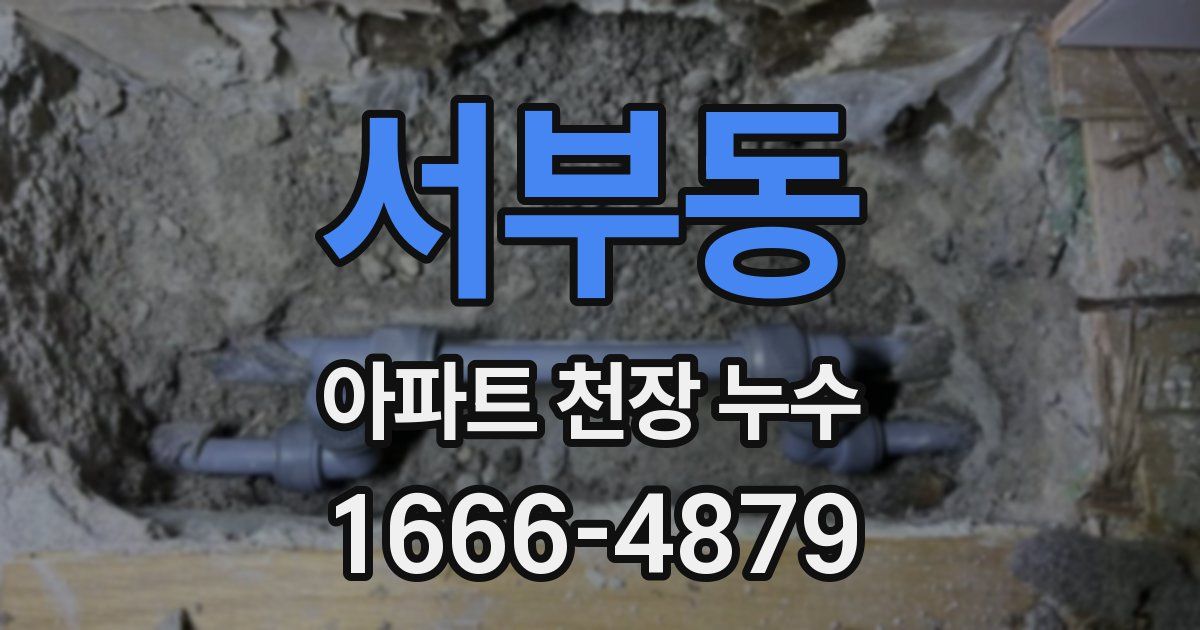 서부동 아파트 천장 누수