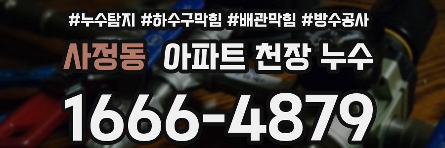 사정동 아파트 천장 누수