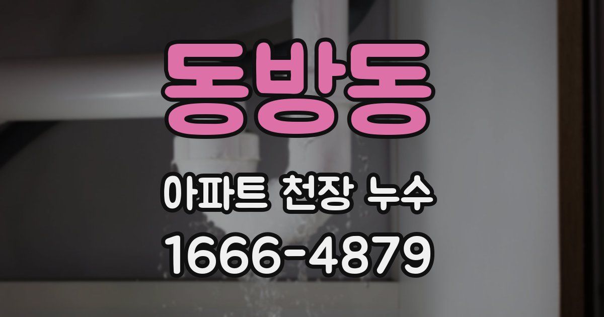 동방동 아파트 천장 누수