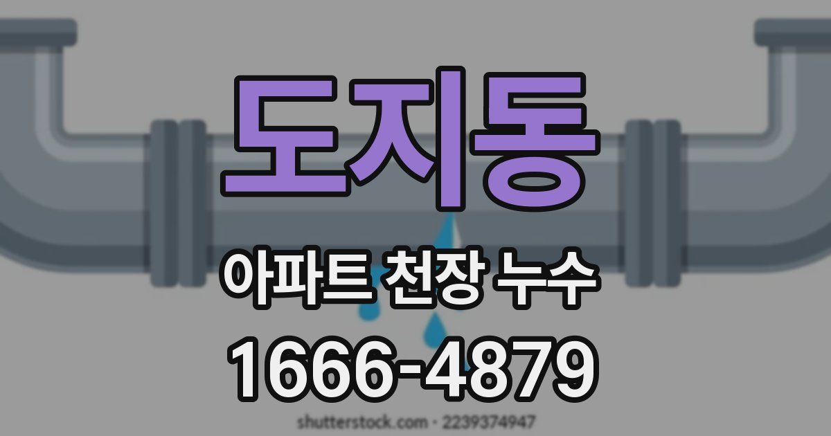 도지동 아파트 천장 누수