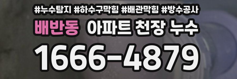 배반동 아파트 천장 누수