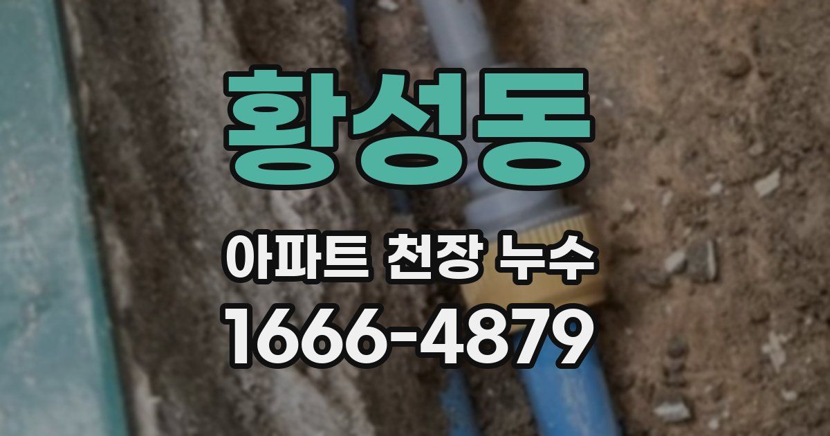 황성동 아파트 천장 누수