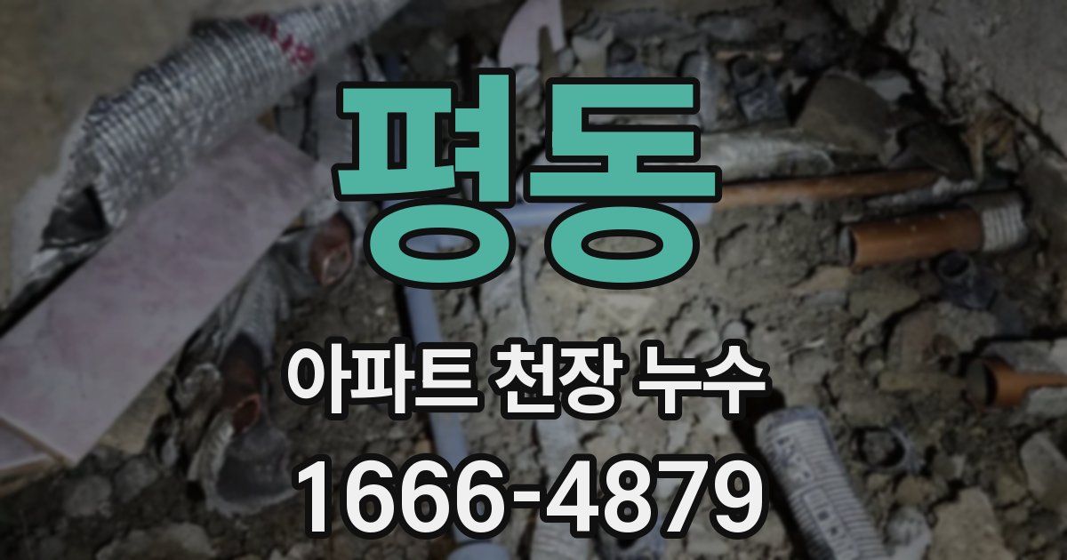 평동 아파트 천장 누수