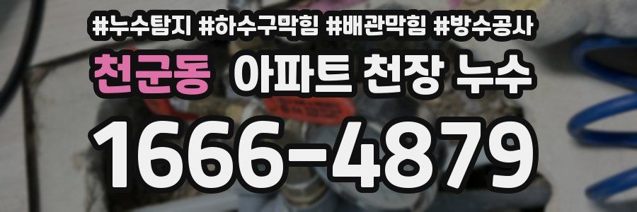 천군동 아파트 천장 누수