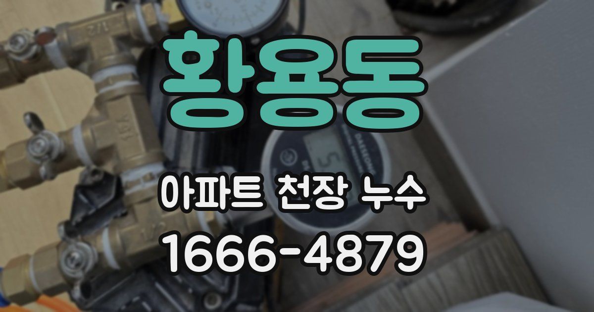 황용동 아파트 천장 누수