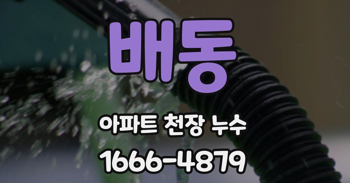 배동 아파트 천장 누수