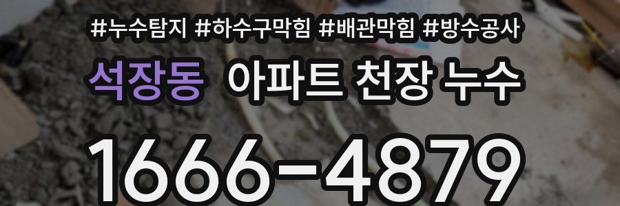석장동 아파트 천장 누수