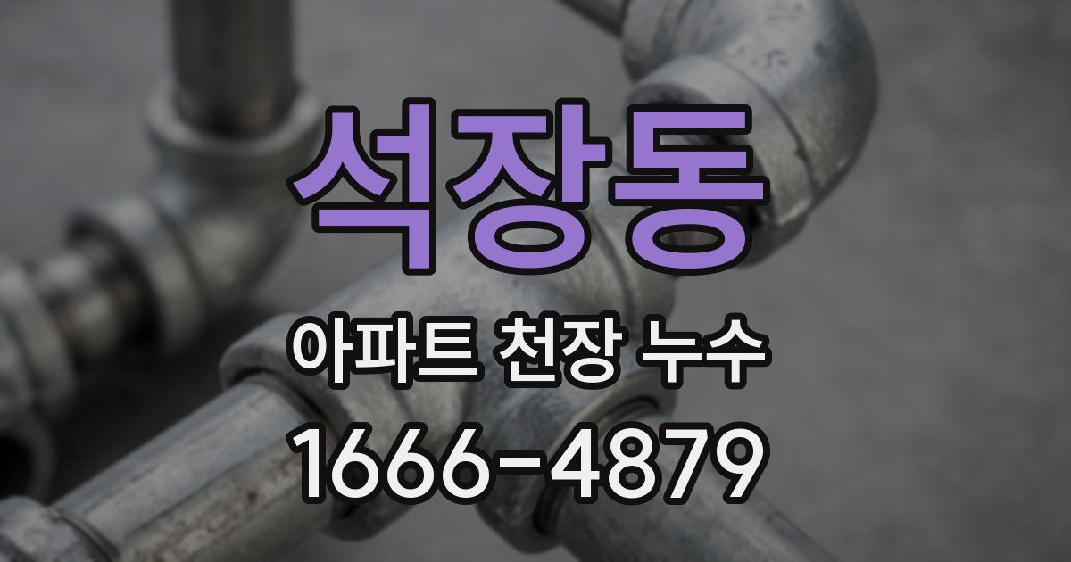 석장동 아파트 천장 누수