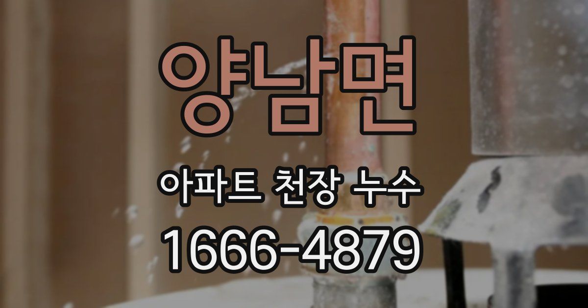 양남면 아파트 천장 누수