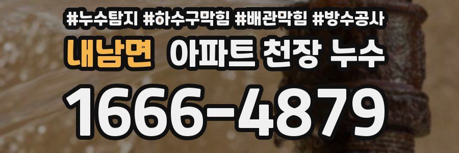내남면 아파트 천장 누수