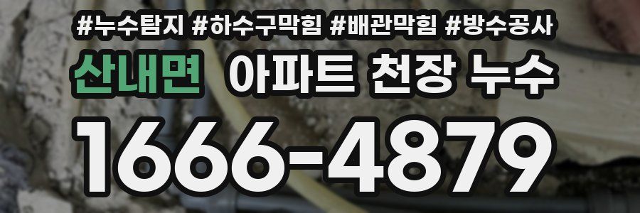 산내면 아파트 천장 누수