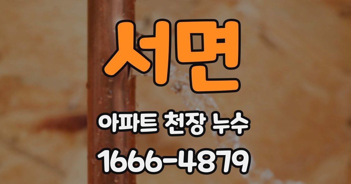 서면 아파트 천장 누수