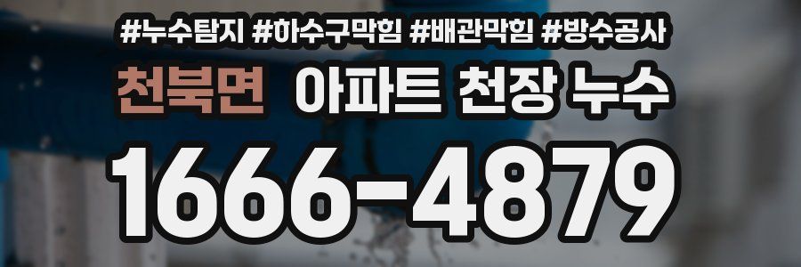 천북면 아파트 천장 누수