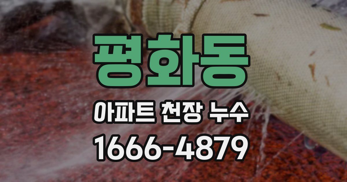 평화동 아파트 천장 누수