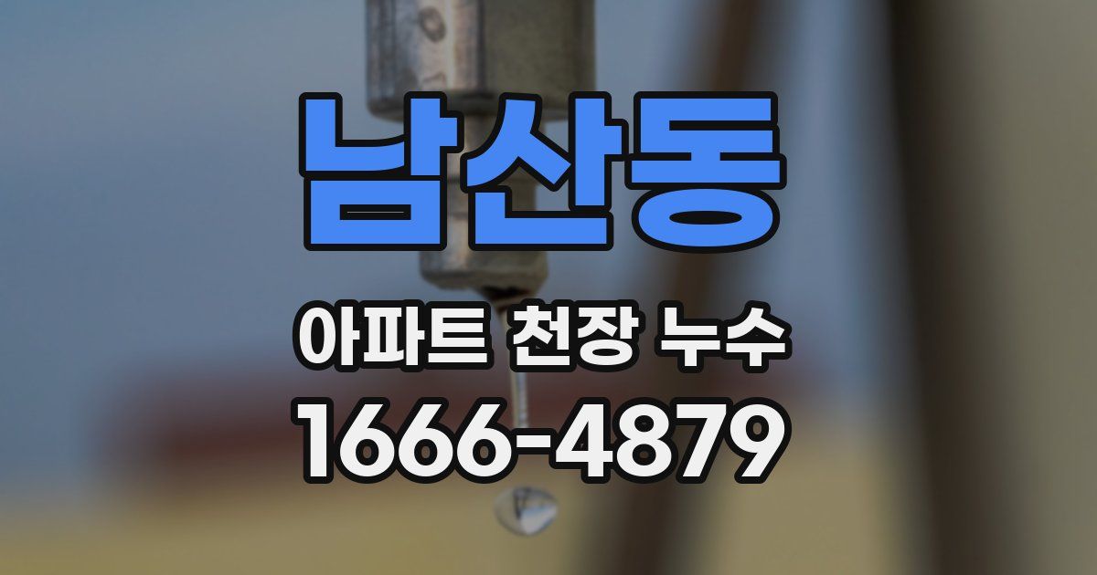 남산동 아파트 천장 누수