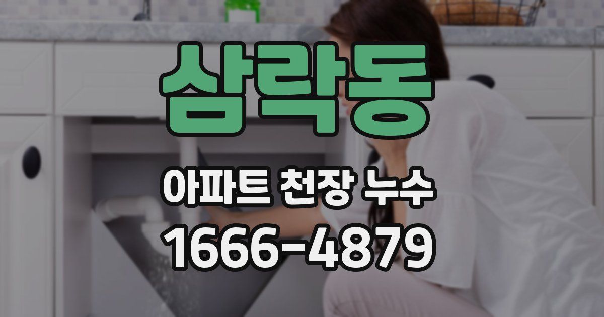 삼락동 아파트 천장 누수