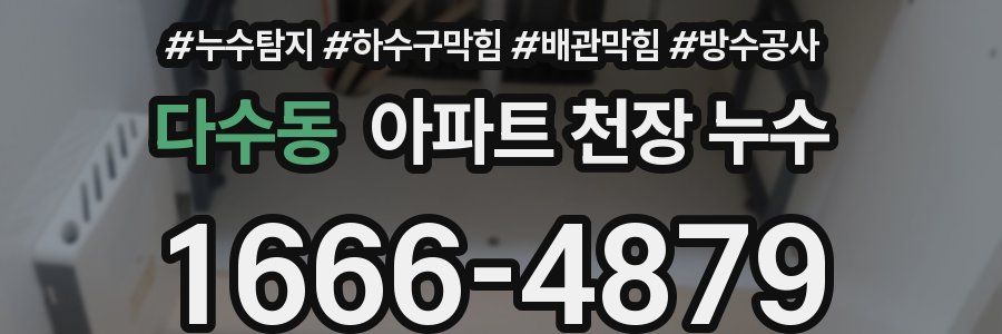 다수동 아파트 천장 누수
