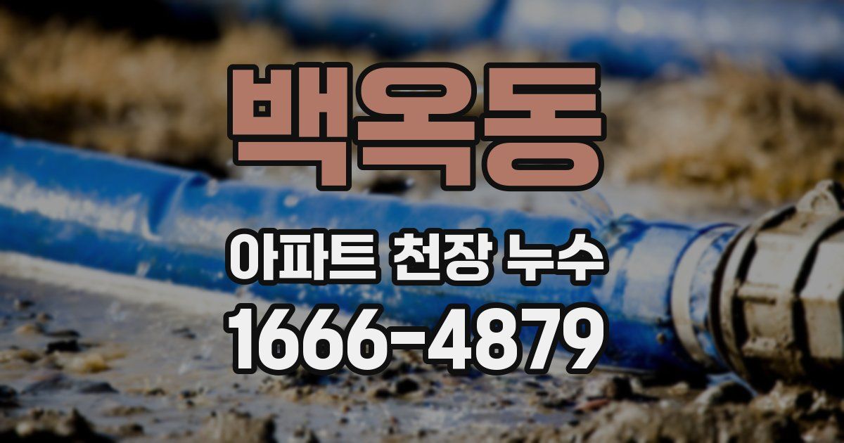 백옥동 아파트 천장 누수