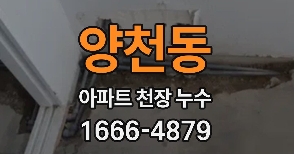 양천동 아파트 천장 누수