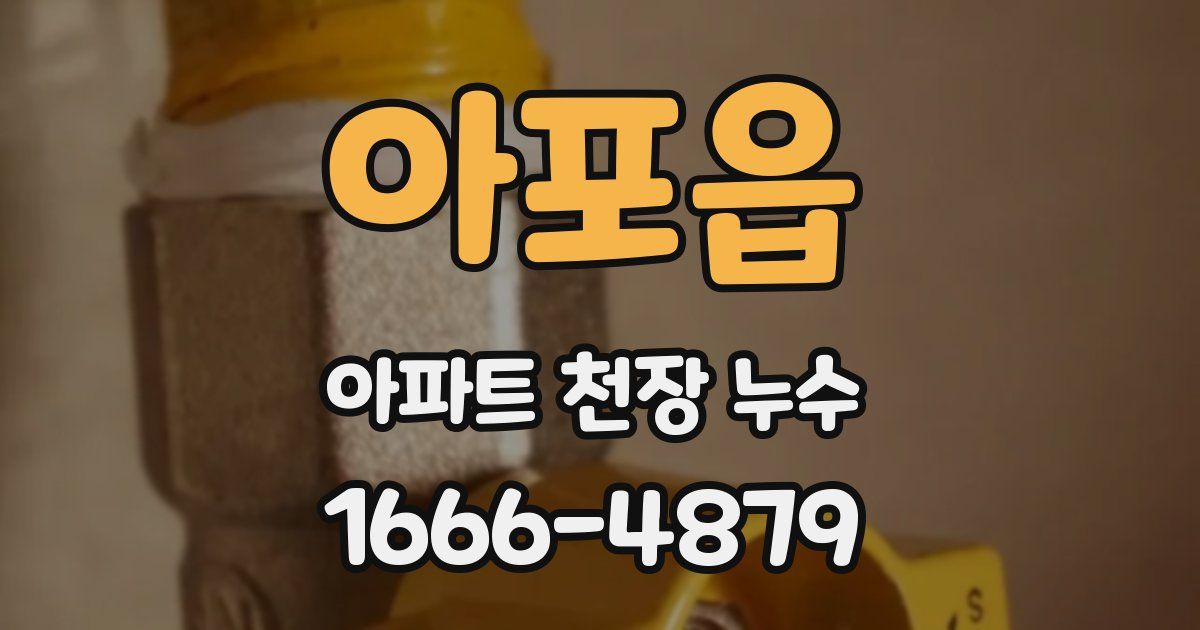 아포읍 아파트 천장 누수