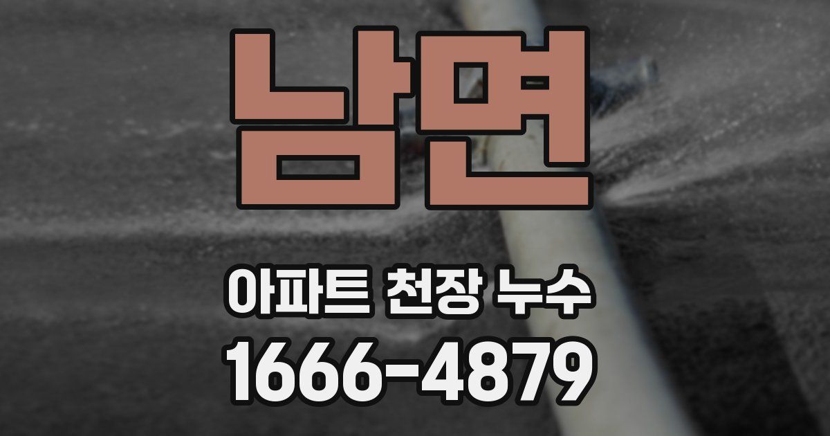 남면 아파트 천장 누수