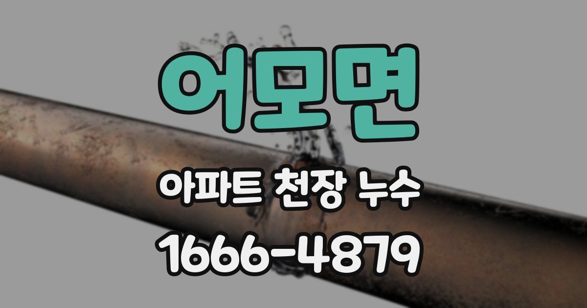 어모면 아파트 천장 누수