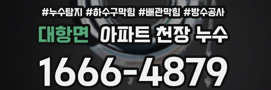 대항면 아파트 천장 누수