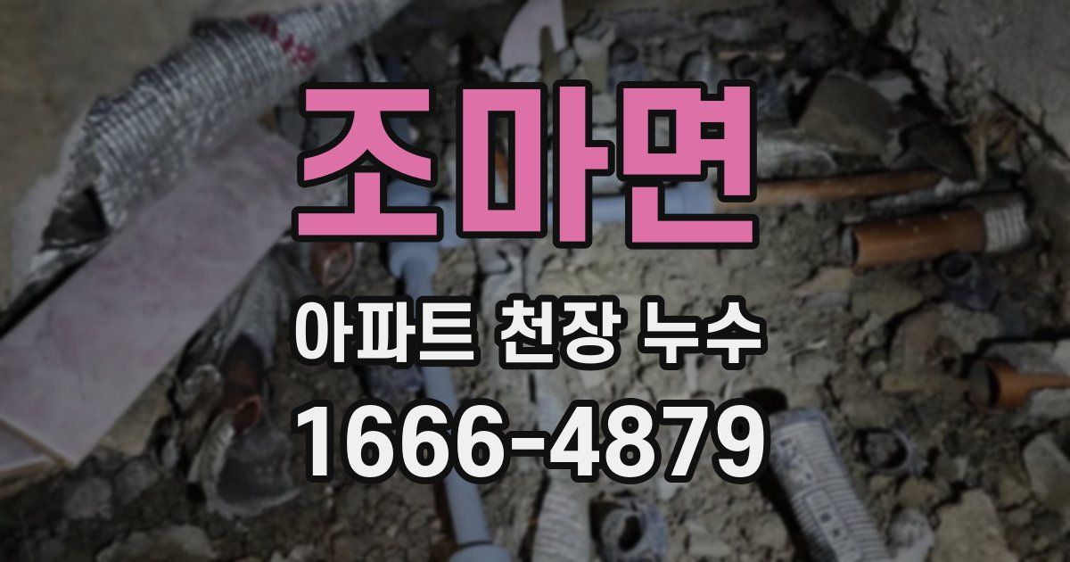 조마면 아파트 천장 누수