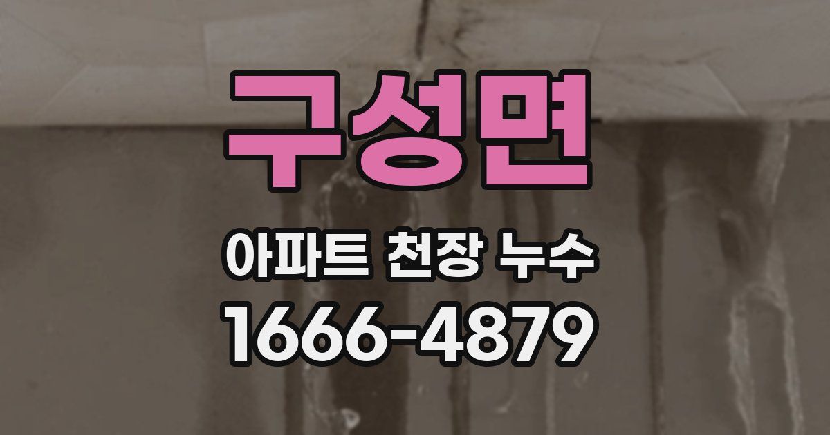 구성면 아파트 천장 누수
