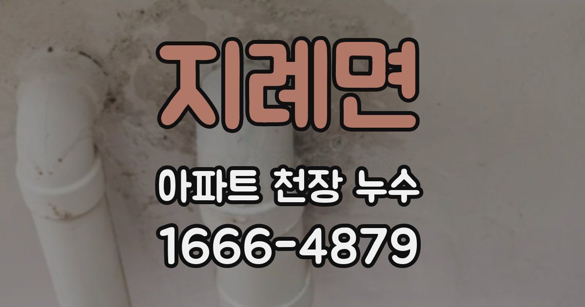 지례면 아파트 천장 누수