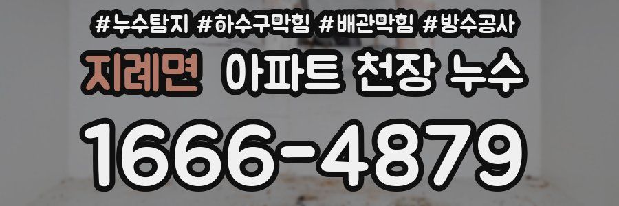 지례면 아파트 천장 누수