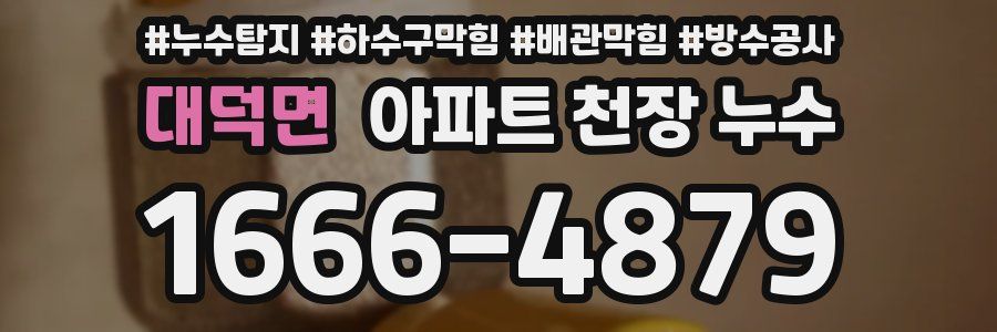 대덕면 아파트 천장 누수