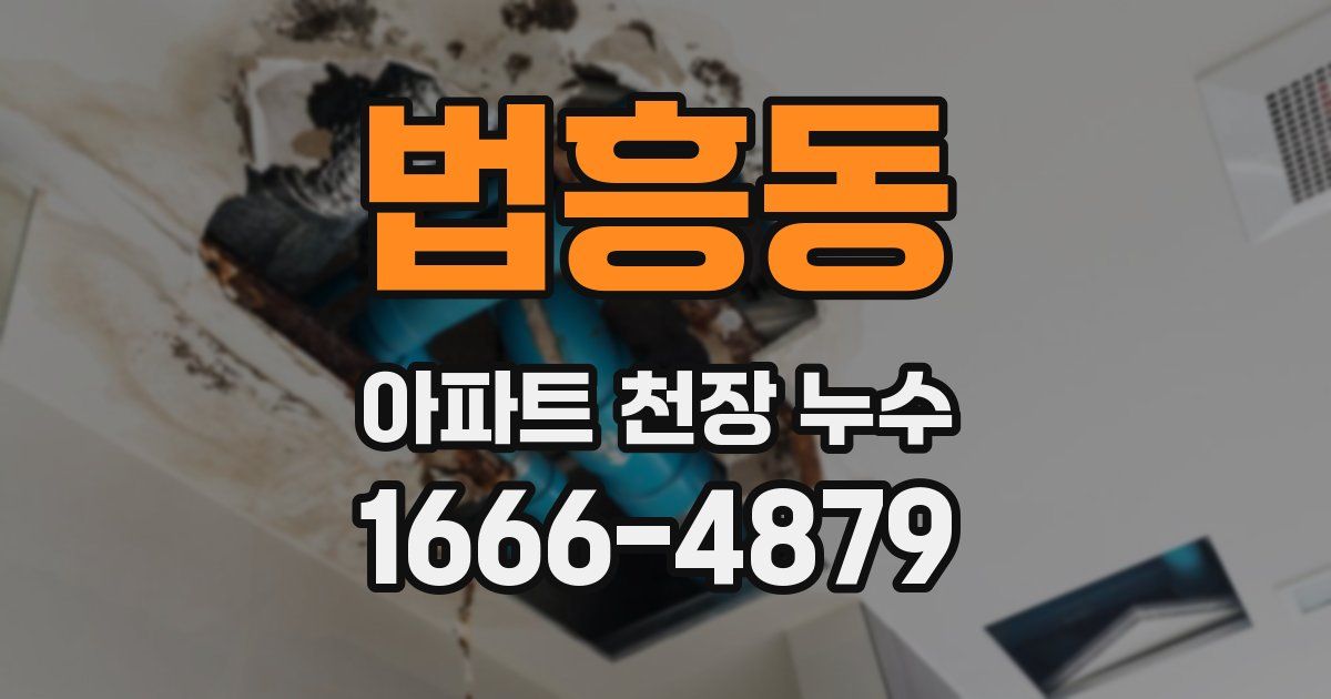 법흥동 아파트 천장 누수