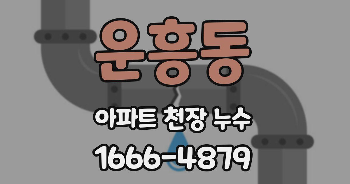 운흥동 아파트 천장 누수