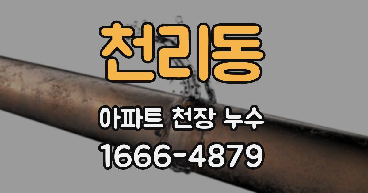 천리동 아파트 천장 누수