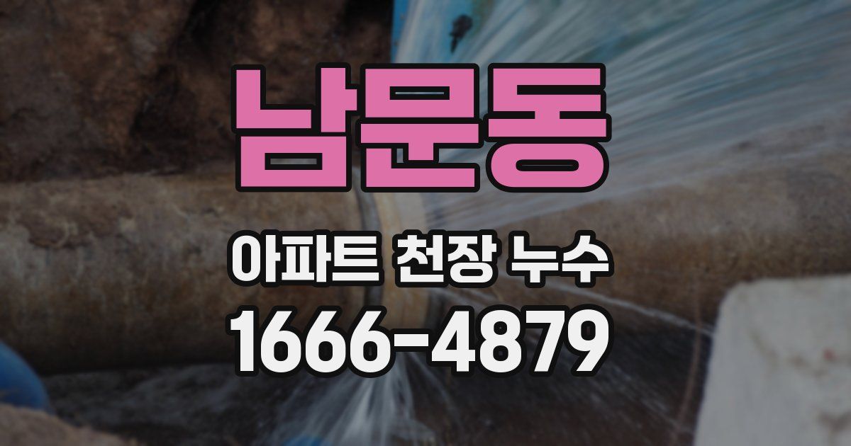 남문동 아파트 천장 누수