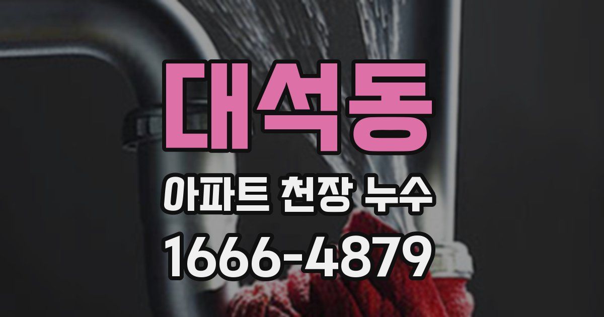 대석동 아파트 천장 누수