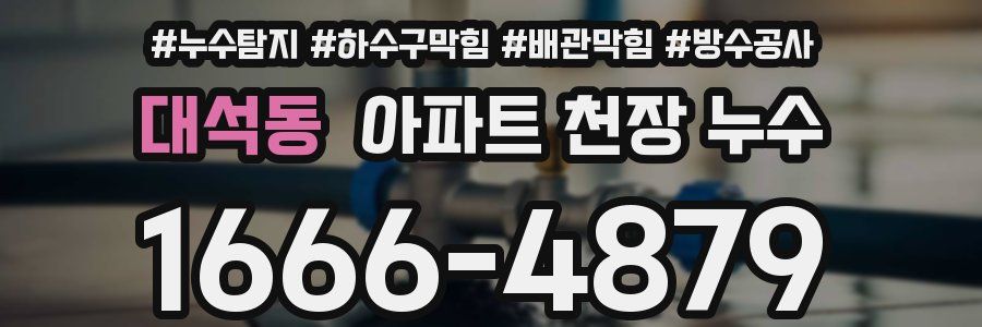 대석동 아파트 천장 누수