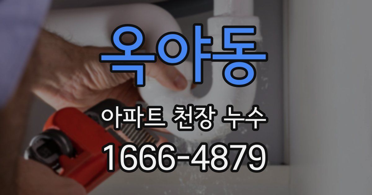 옥야동 아파트 천장 누수