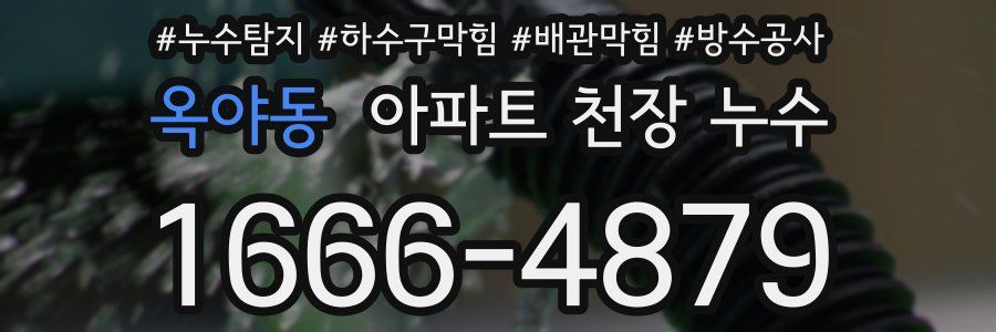 옥야동 아파트 천장 누수