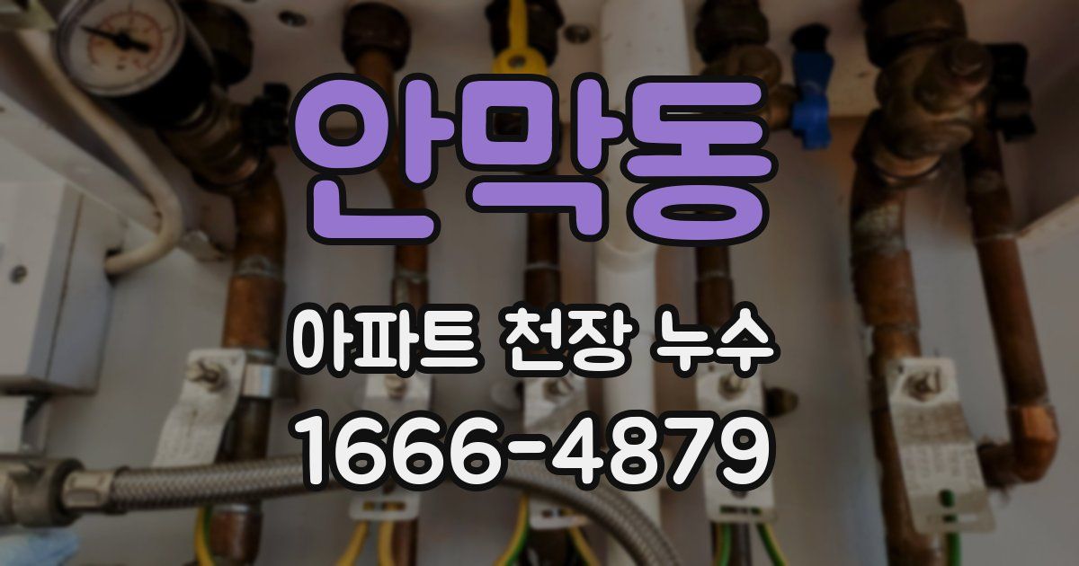안막동 아파트 천장 누수