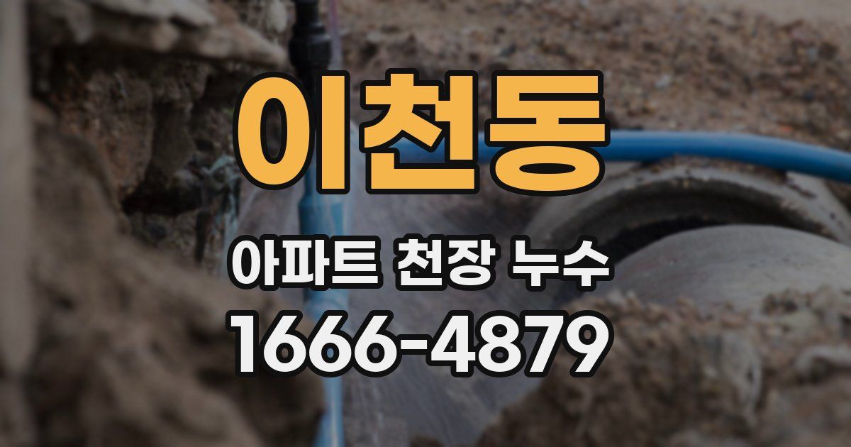 이천동 아파트 천장 누수