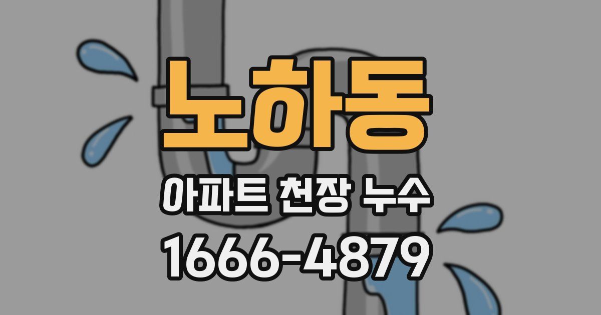 노하동 아파트 천장 누수