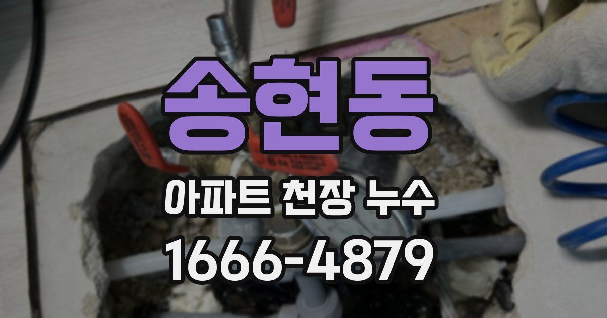송현동 아파트 천장 누수