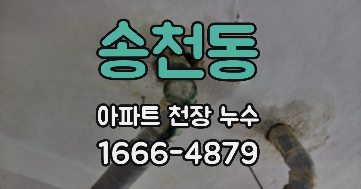 송천동 아파트 천장 누수